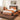 Modern Style Upholstered Queen Platform Bed Frame with Four Drawers, Button Tufted Headboard with PU Leather and Velvet, Two Color, Orange and Brown